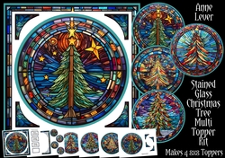 Stained Glass Christmas Tree Multi Topper Kit