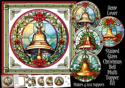 Stained Glass Christmas Bell Multi Topper Kit