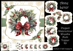 Elegant Watercolour Wreaths Multi Topper Kit
