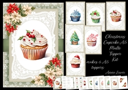 Christmas Cupcake A5 Multi Topper Kit
