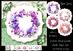 Orchids Floral Wreath Multi Topper Kit
