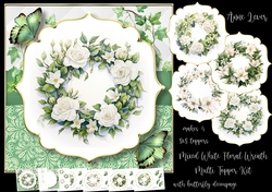 Mixed White Floral Wreath Multi Topper Kit