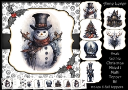 Dark Gothic Christmas Mixed 1 Multi Topper Kit