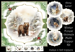Winter Forest Animals Multi Topper Kit
