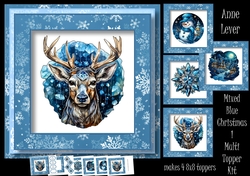 Mixed Blue Christmas 1 Multi Topper Kit