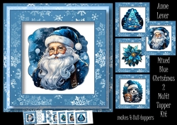 Mixed Blue Christmas 2 Multi Topper Kit