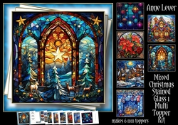 Mixed Christmas Stained Glass 1 Multi Topper Kit