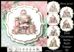Pink Christmas Santa Multi Topper Kit