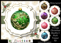Vintage Christmas Bauble 2 Multi Topper Kit