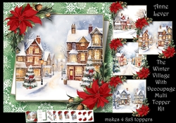 The Winter Village With Decoupage Multi Topper Kit
