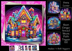 Neon Gingerbread House Multi Topper Kit