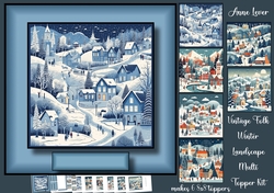 Vintage Folk Winter Landscape Multi Topper Kit
