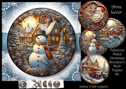 Fabulous Mixed Christmas Woodcut 2 Multi Topper Kit