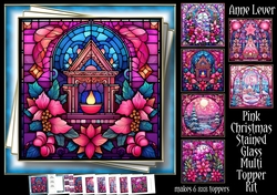 cup1246661_1763 - Pink Christmas Stained Glass Multi Topper Kit