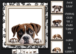 Peeking Dogs Set 2 Multi Topper Kit