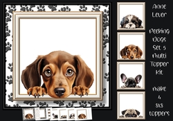 Peeking Dogs Set 5 Multi Topper Kit