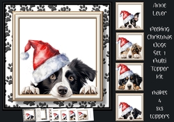 Peeking Christmas Dog Set 1 Multi Topper Kit