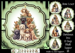 Christmas Tree & Dogs Multi Topper Kit