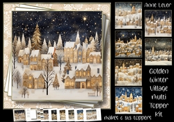Golden Winter Village Multi Topper Kit