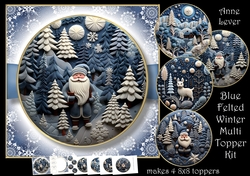 Blue Felted Winter Multi Topper Kit