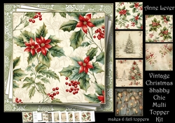 Vintage Christmas Shabby Chic Multi Topper Kit