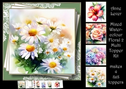 Mixed Watercolour Floral 2 Multi Topper Kit