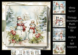 Vintage Snowmen Multi Topper Kit