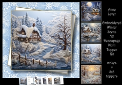 Embroidered Winter Scene No Flowers (request)