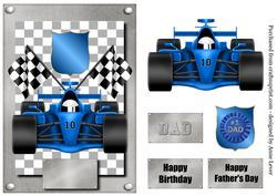 Blue Formula Race Car