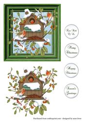 Christmas Robins Square