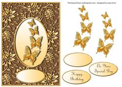 Coffee and Gold Butterflies