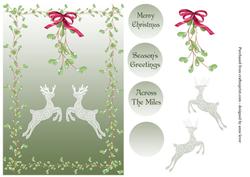Mistletoe and Lace Reindeer - Christmas