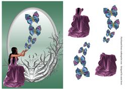 Purple and Blue Shimmering Butterflies
