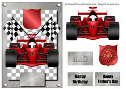 Red Formula Race Car