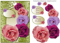 Floral Frame & Beautiful Roses