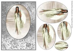 Silver Angel Stacker Card