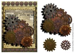 Steampunk Rusty Cogs
