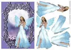 Powder Blue Fairy + Decoupage