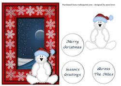 Polar Bear & Snowflakes