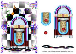 Jukebox Topper + Decoupage