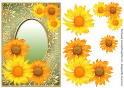 Sunflower Frame Topper + Decoupage