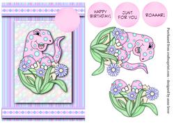 Cute Baby Dinosaur Pink