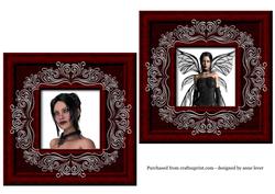 2 Square Framed Gothic Toppers