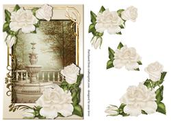 Ivory Roses Fantasy Fountain