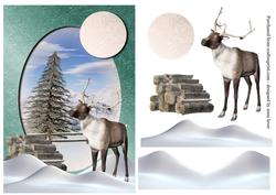 Reindeer Winter Scene