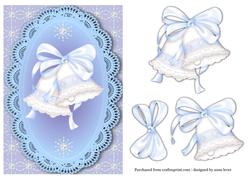 Blue Christmas Snowflake Bells