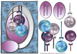 Baubles Blue, Purple & Silver