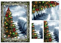 Christmas Tree & Snowy Steps Pyramid