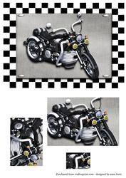 Black Motorbike Pyramid Topper