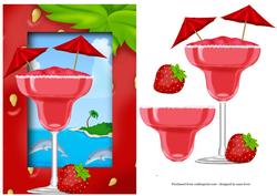 Tropical Cocktail - Strawberry Margarita